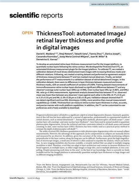 measure layer thickness imagej|retinal layer thickness tool.